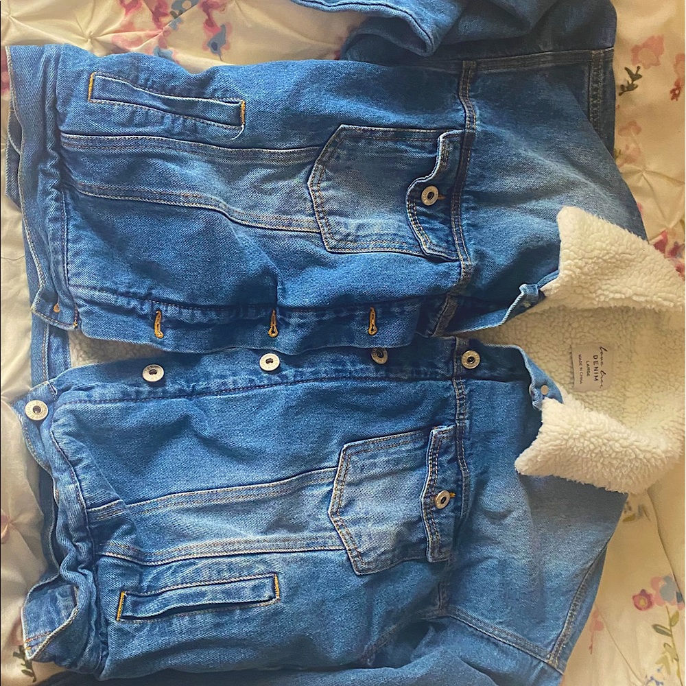 oversized denim jacket!!